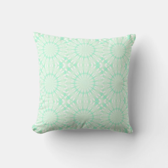 Coussin Conception circulaire turquoise (Recto)