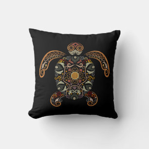 Coussin Conception colorée de tortues vintages