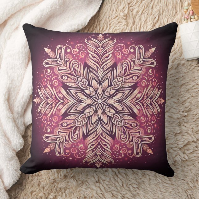 Coussin Conception complexe de flocon de neige (Couverture)