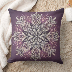Coussin Conception complexe de flocon de neige