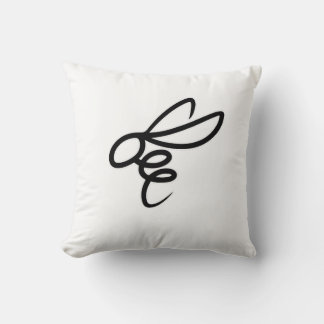 Coussin Conception d'art en ligne d'abeille minimaliste – 