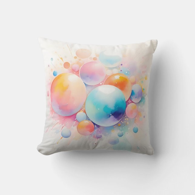 Coussin Conception de bulles Abstraites et modernes (Recto)