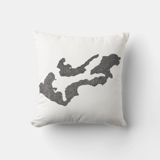 Coussin Conception de carte du comté d'Island de Whidbey I