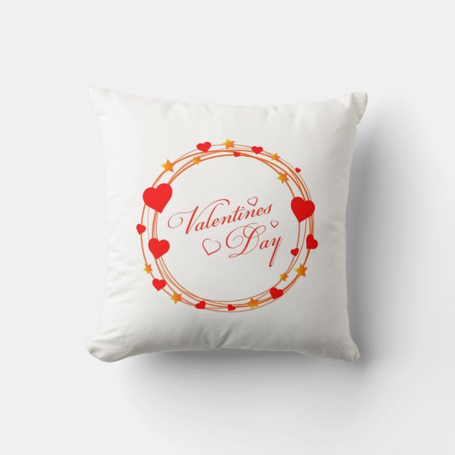 Coussin Conception de cercle de la Saint-Valentin-25695 (Recto)