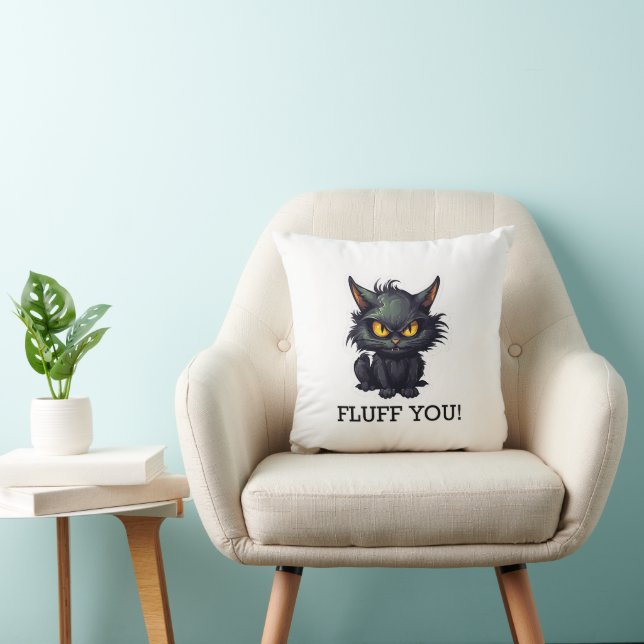 Coussin Conception de chat noir bébé - Jetez l'oreiller 16 (Chaise)