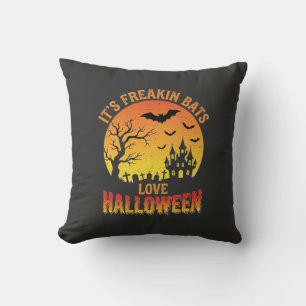 Coussin Conception de château hanté pour Halloween, les ch