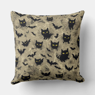 Coussin Conception de chats de chaume