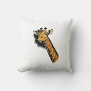 Coussin Conception de chemise de girafe mignonne gravée vi
