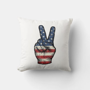 Coussin Conception de chemise vectorielle main de paix pat