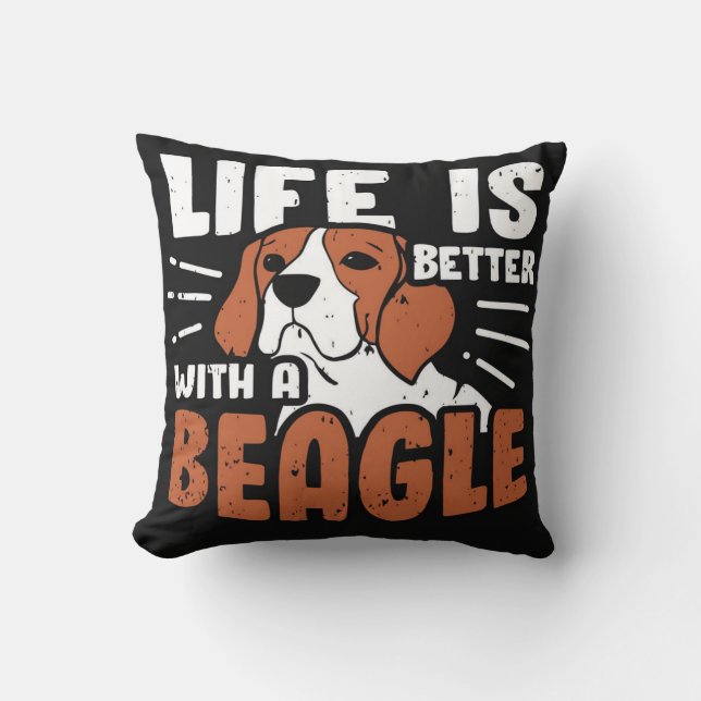 Coussin Conception de chien beagle (Recto)