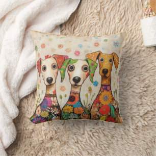 Coussin Conception de chien mignonne et colorée