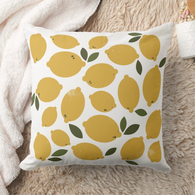 Coussin Conception de citron jaune (Couverture)