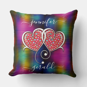 Coussin Conception de cœurs entrelacés pour la Saint-Valen