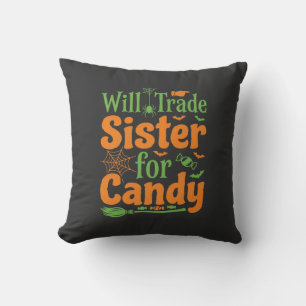 Coussin Conception de commerce de bonbons de sœur d'Hallow