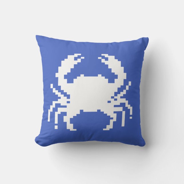 Coussin conception de crabe pixel (Recto)