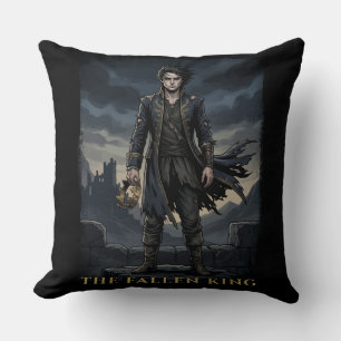 Coussin Conception de fantasy gothique sombre du roi déchu