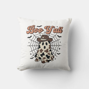 Coussin Conception de fantôme occidental Halloween Boo Yal