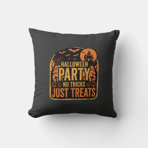 Coussin Conception de fête d'Halloween pas de tours juste 