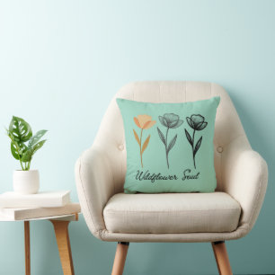 Coussin Conception de fleurs sauvages tendance
