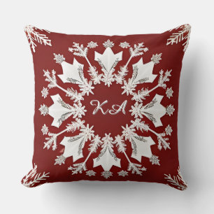 Coussin Conception de flocon de neige de Noël