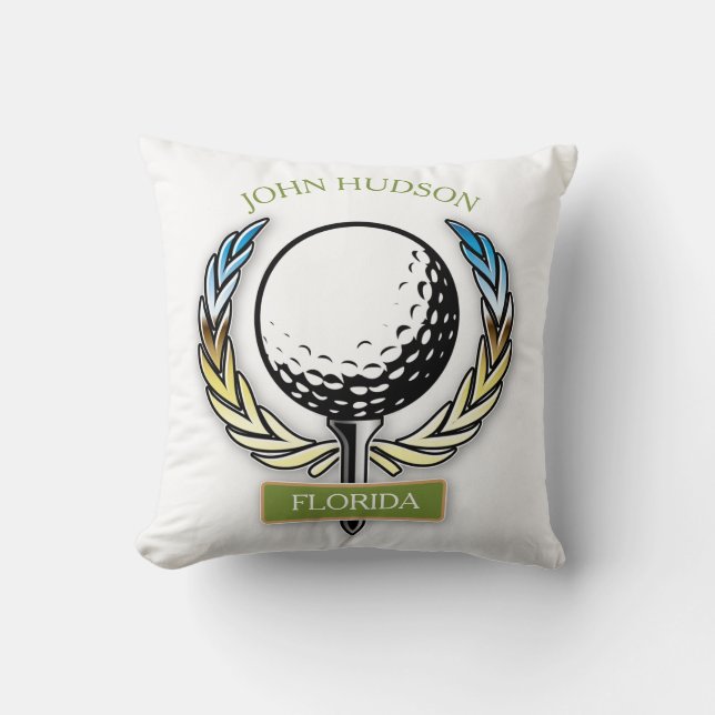 Coussin Conception de golf avec modèle de monogramme de co (Recto)