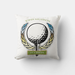 Coussin Conception de golf avec Modèle Monogramme de couro