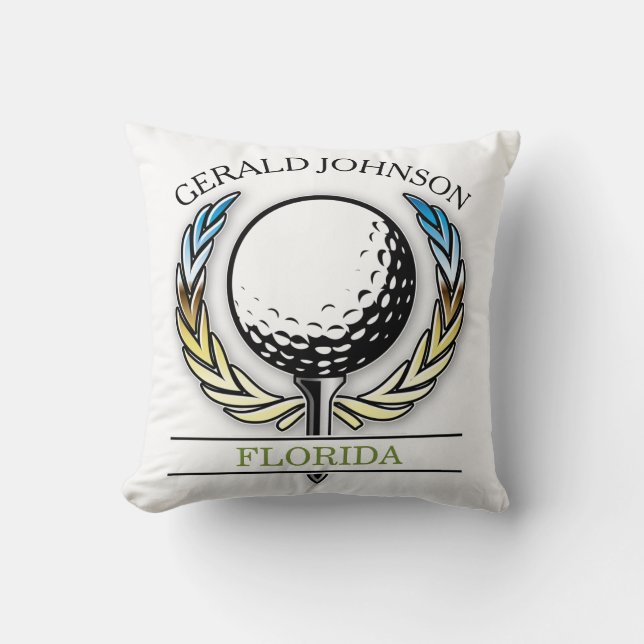 Coussin Conception de golf avec Modèle Wreath (Recto)