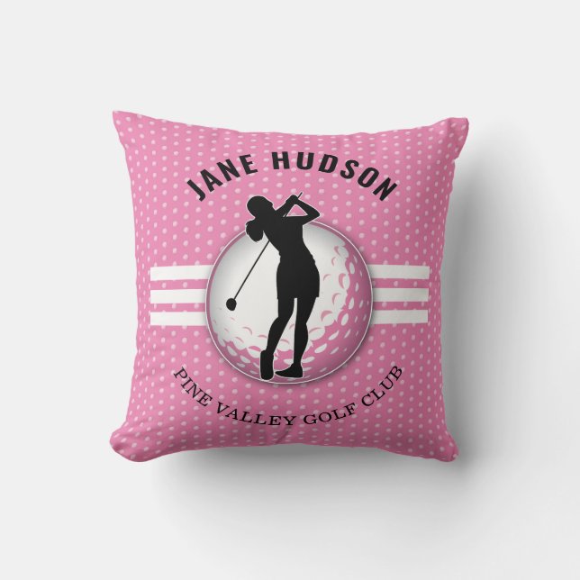 Coussin Conception de golfeuse élégante pour femmes (Recto)