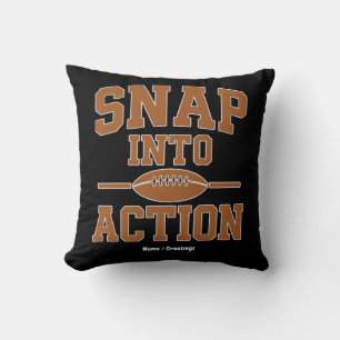 Coussin Conception de jour de match de football rétro « Sn