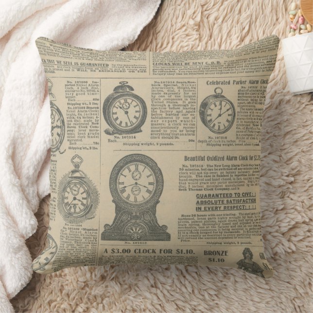 Coussin Conception de journal ancien (Couverture)