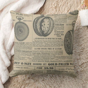Coussin Conception de journal ancien