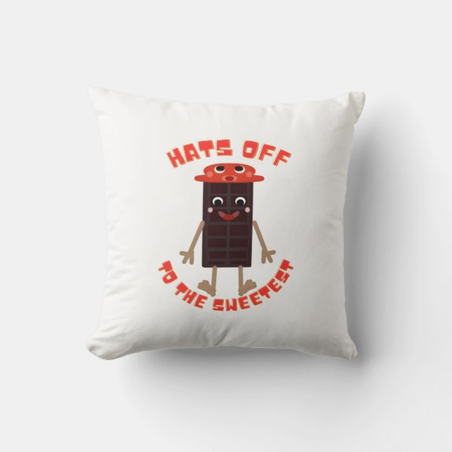 Coussin Conception de journée du chocolat (Recto)
