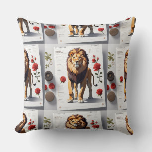 Coussin Conception de la face de lion romantique1