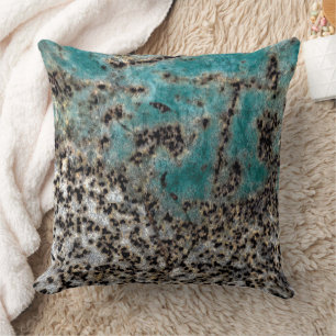 Coussin Conception de la rouille Turquoise antique