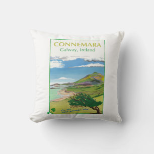 Coussin Conception de l'affiche de voyage Connemara Cushio