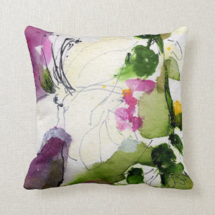 Coussin Conception de l'aquarelle Abstraite Mélange et co
