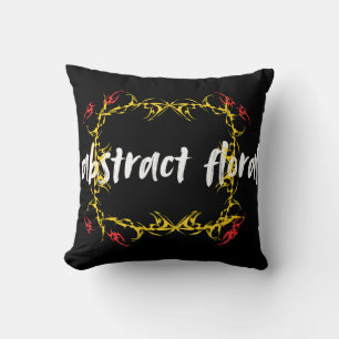 Coussin Conception de l'art floral abstrait Fleur Modern