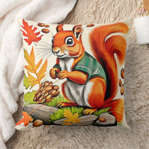 Coussin Conception de l'écureuil de forêt