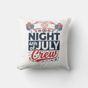 Coussin Conception de maillot patriotique d'infirmière de 