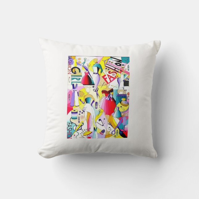 Coussin Conception de mode par Crazy Art (Recto)