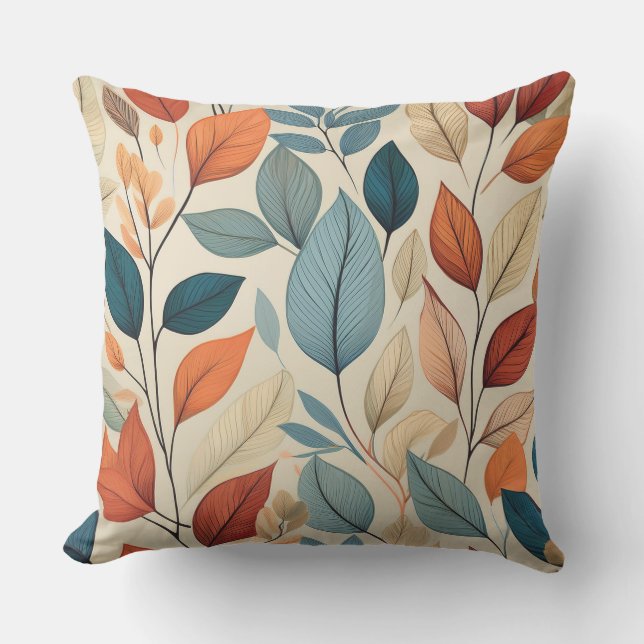 Coussin Conception de Motif de feuille dynamique (Recto)