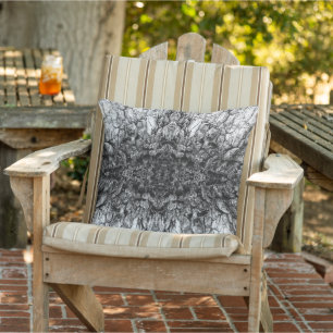 Coussin Conception de motif de photo en noir et blanc d'éc