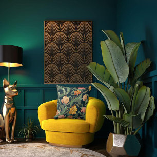 Coussin Conception de musée de jardin Art Nouveau
