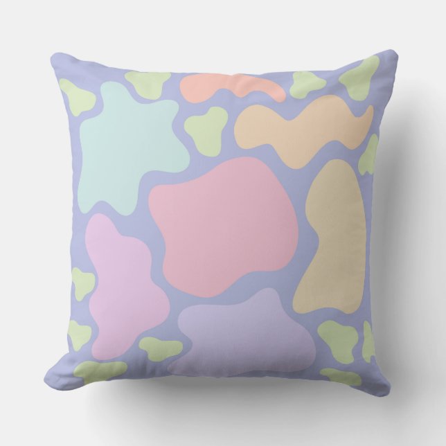 Coussin Conception de nurserie de formes abstraites pastel (Recto)