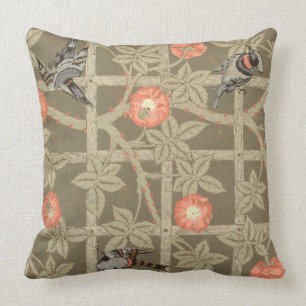 Coussin Conception de papier peint de treillis avec un