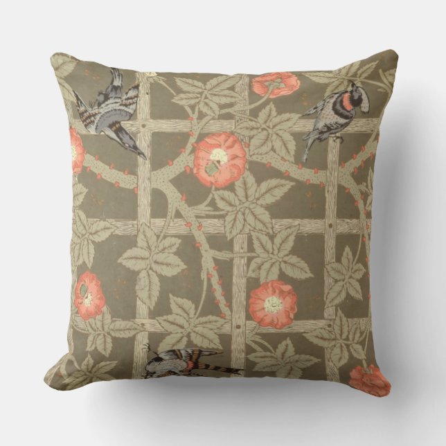 Coussin Conception de papier peint de treillis avec un (Recto)