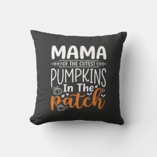 Coussin Conception de patch de citrouilles maman Halloween