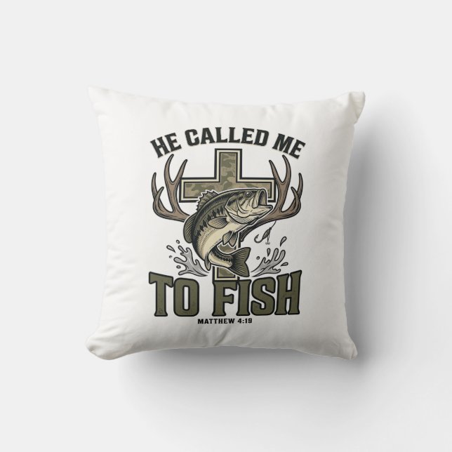 Coussin Conception de pêche chrétienne Il m'a appelé à pêc (Recto)