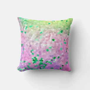 COUSSIN CONCEPTION DE PIXEL VERT PURPLE LUMINEUX PERSONNAL