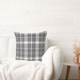 Coussin Conception de plaid gris neutre